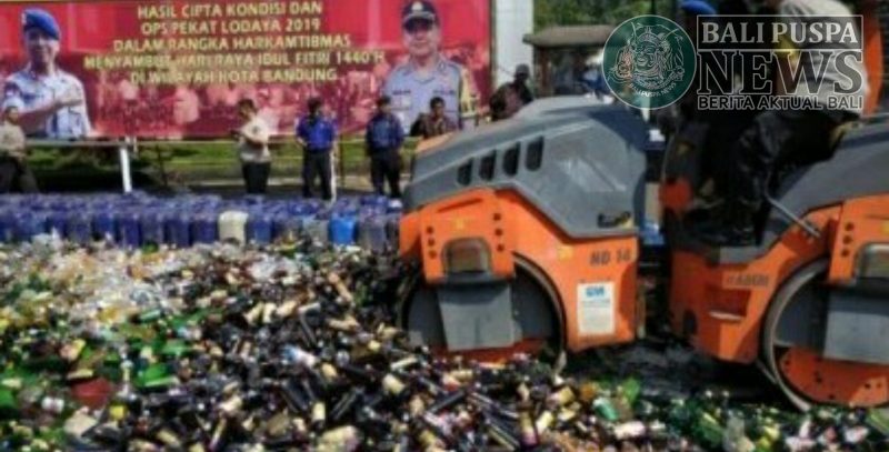 Polrestabes Bandung Musnahkan Ribuan Botol Miras ...