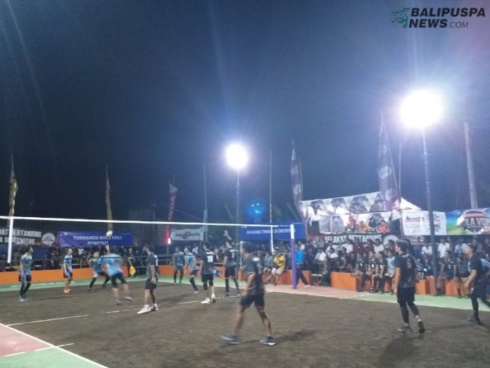 Pertandingan antara klub voli KVC vs Porstam, Senin (14/10/2019)