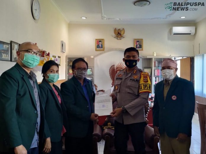 IDI Bangli kunjungi Polres Bangli sampaikan dukungan terhadap pelanggar protokol kesehatan Covid -19 (istimewa)