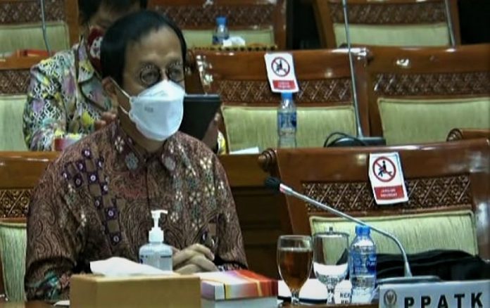 Kepala Pusat Pelaporan dan Analisis Transaksi Keuangan (PPATK) Dian Ediana Rae dalam Rapat Dengar Pendapat (RDP) Komisi III DPR RI di Kompleks Parlemen, Jakarta, Rabu (24/3/2021). (Foto : DPR RI)