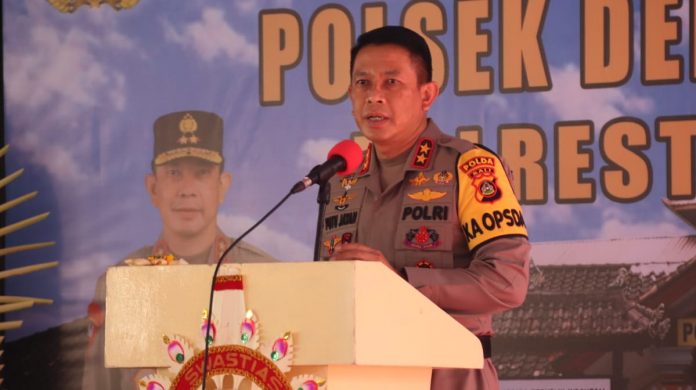 Kapolda Bali Irjen Pol Putu Jayan Danu Putera saat peresmian kantor Polisi, Selasa (20/4/2021)