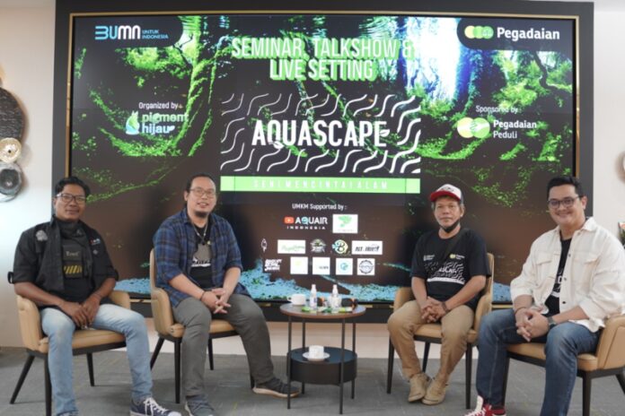 Pakar Aquascape unjuk Kebolehan dalam Seminar yang diinisiasi Pegadaian