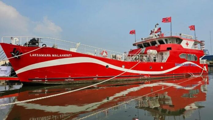 Kapal RS Terapung Laksamana Malahayati dan Kapal Kesehatan Rakyat di Kade Inggom, VVQ9+5M6, Pelabuhan Tanjung Priok, Kecamatan Tanjung Priok, Jakarta Utara, DKI Jakarta, Sabtu (10/6/2023). (Foto: PDIP)