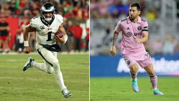 Jalen Hurts dan Lionel Messi