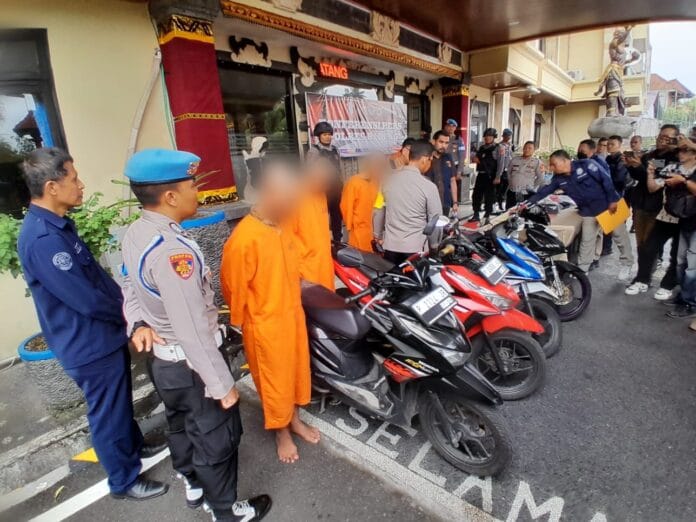 Para pelaku yang berhasil diamankan pihak kepolisian