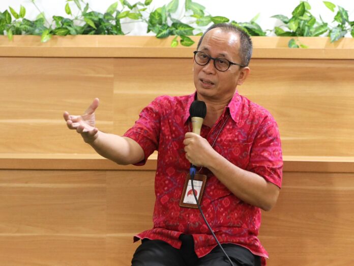 Deputi Bidang Perlindungan Khusus Anak Kemen PPPA, Nahar dalam “Media Talk: Pancasila di Hati Anak Indonesia dan Suara Anak Membangun Bangsa” di kantor KemenPPPA, Jakarta. (foto: dok. Humas)