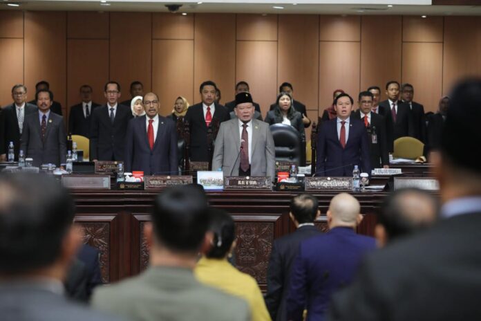 Sidang Paripurna Luar Biasa Ke-5 DPD RI pada Masa Sidang V Tahun Sidang 2023-2024 mengesahkan Pertimbangan DPD RI atas Rancangan Undang-Undang Tentang (RAPBN) TA 2025 dan Peraturan DPD RI Tentang Tata Tertib di Gedung Nusantara V Komplek Parlemen Senayan, Jakarta, Rabu (4/9/2024). (Foto: DPD RI)