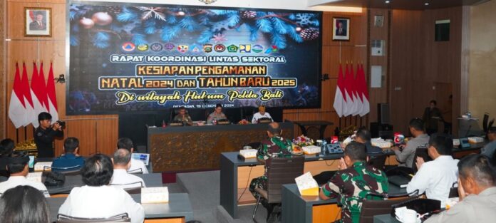 Rapat Koordinasi (Rakor) lintas sektoral di Gedung Rupatama Mapolda Bali, pada Kamis (19/12/2024)