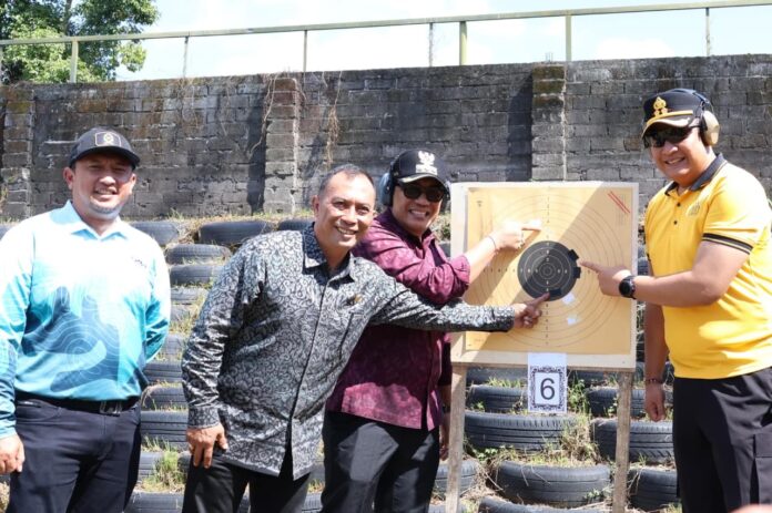 Bupati Tabanan Dr. I Komang Gede Sanjaya, S.E., M.M. menghadiri Lomba Ketangkasan Menembak Kapolres Tabanan Cup