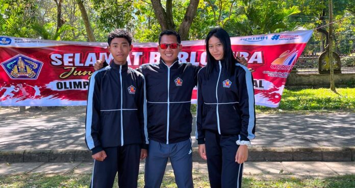 Dua atlet Persatuan Atletik Seluruh Indonesia (PASI) Buleleng yang sukses raih medali Olimpiade Olahraga Siswa Nasional (O2SN) Provinsi Bali 2026