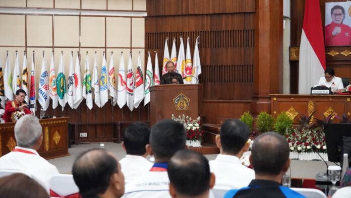 Rakerprov KONI Bali 2026 yang berlangsung di Gedung Wiswa Sabha Utama