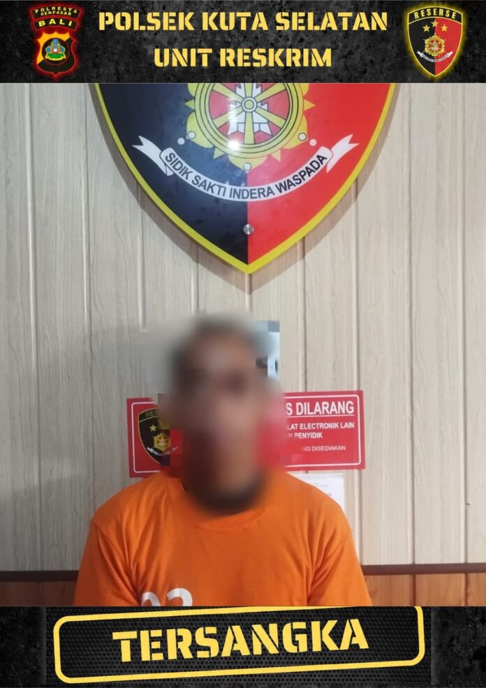 Pria berinisial MHP,35, asal Kabupaten Pandeglang, Banten, diamankan jajaran Polsek Kuta Selatan